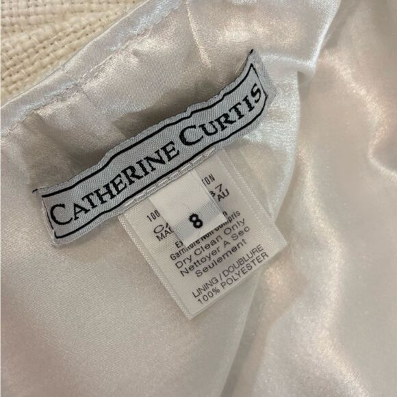 Catherine Curtis Vintage White Pencil Twill Midi Skirt 100% Cotton sz 8 - Picture 6 of 11